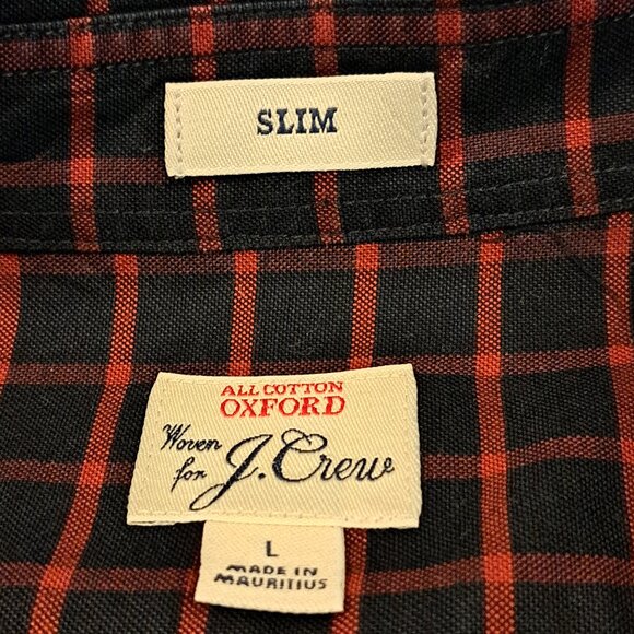 J. Crew Men's Large All Cotton Oxford Slim Fit Button Down Shirt Style #J1032 - Picture 3 of 15